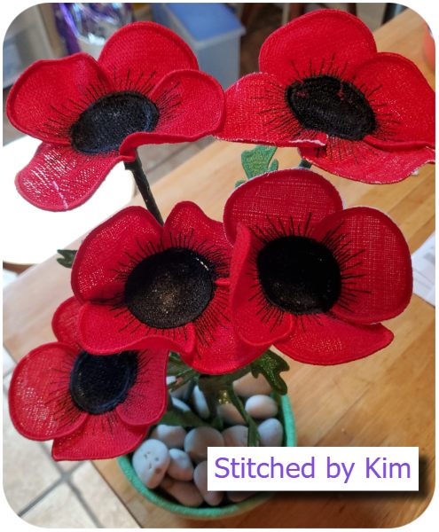 3D lace poppys by Kim