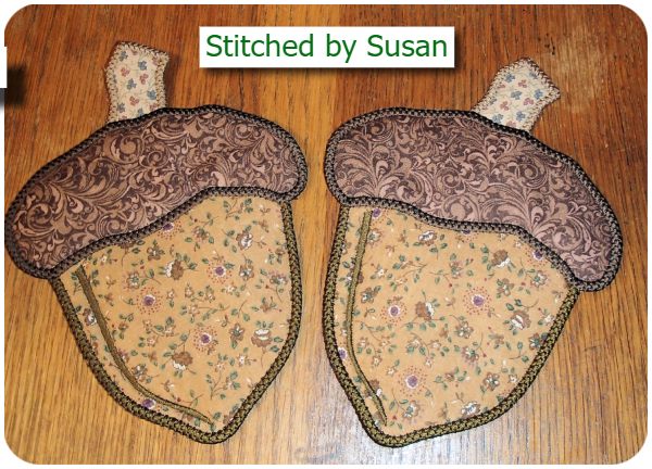 Acorn coasters by Susan