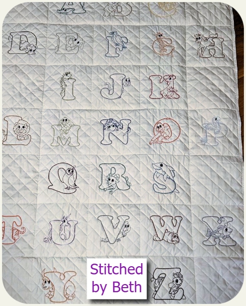 Animal Alphabet with free cross hatch blocks by Beth