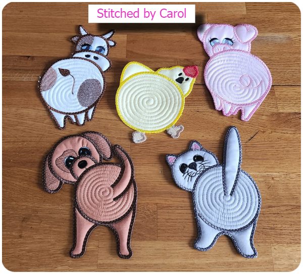 Cheeky Animal Coasters by Carol