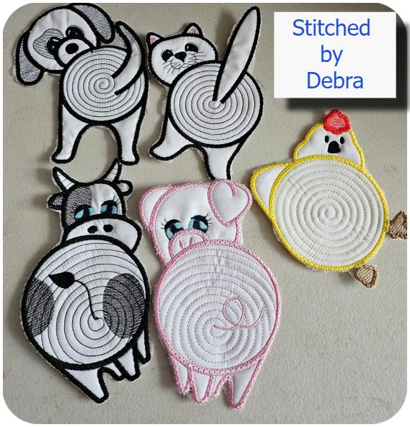 Cheeky Animal Coasters by Debra