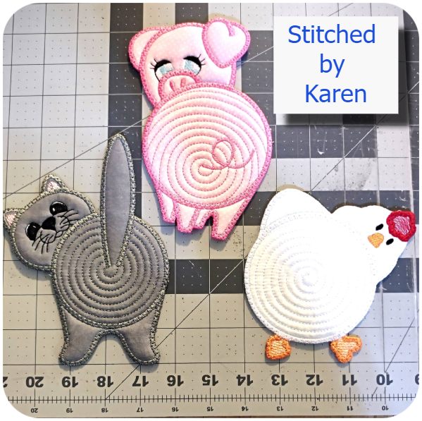 Cheeky Animal Coasters by Karen