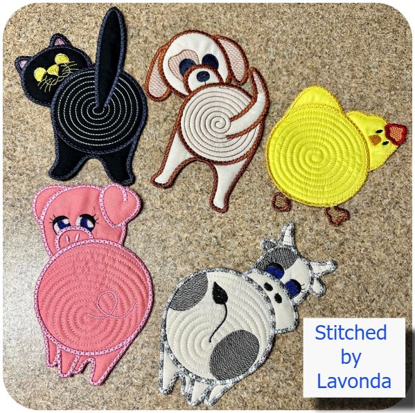 Cheeky Animal Coasters by Lavonda