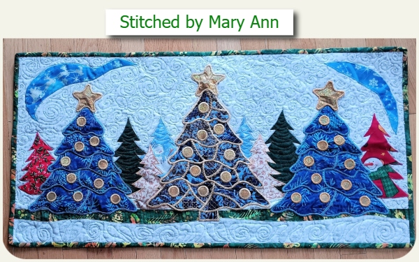 Crazy Patch Christmas Tree Wall Hanging by MaryAnn