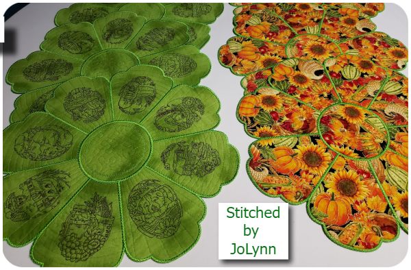 Fall Placemats by JoLynn 1510 Fall Redwork designs