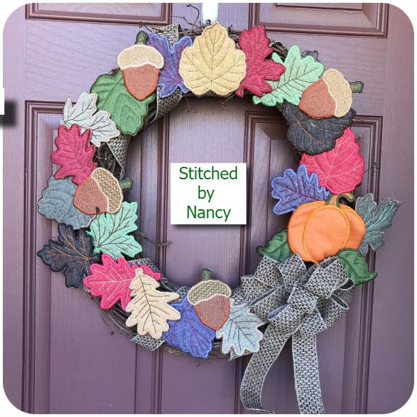 Fall wreath by Nancy - made from coasters