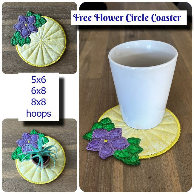 Free Flower Circle Coaster by Kreative Kiwi - 650