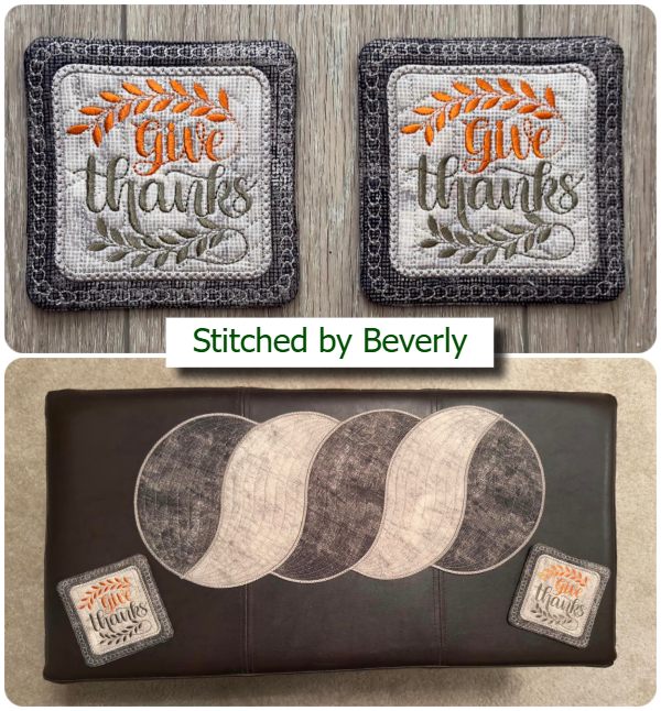 Free Give thanks and Swirly Runner by Beverly 2