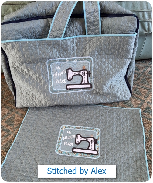 Free In the hoop Sewing Mug Rug by Alex