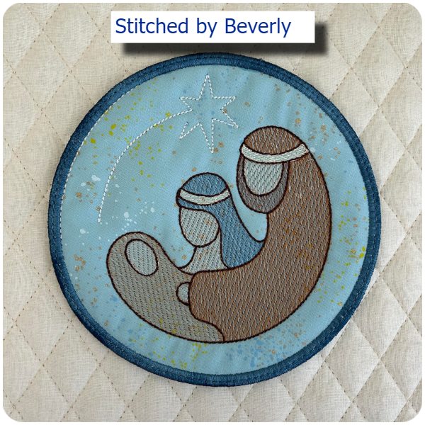 Free Nativity Coaster Kreative Kiwi Embroidery Designs