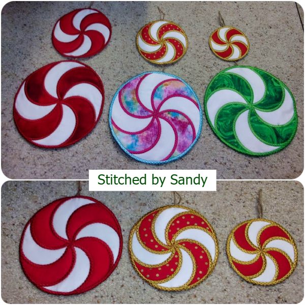 Free Peppermint Candy Coaster by Sandy