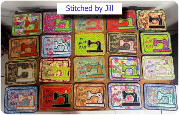 Free Sewing Machine Mug Rug by Jill