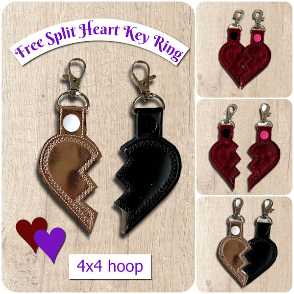 Free Split Heart Key Ring by Kreative Kiwi - 600