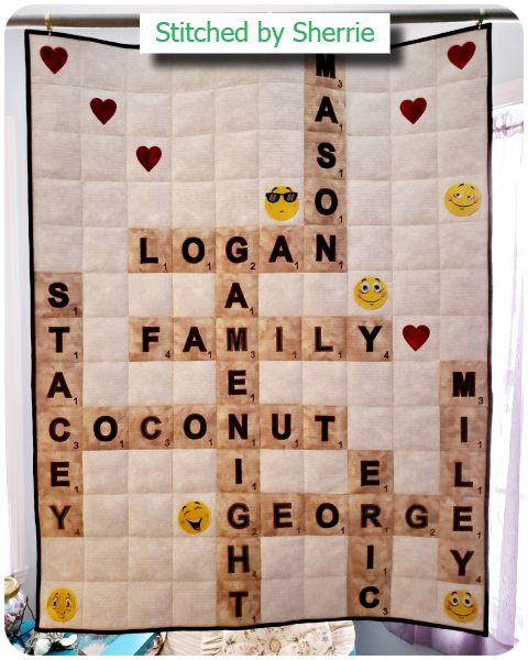 Free Word Play Quilt by Sherrie