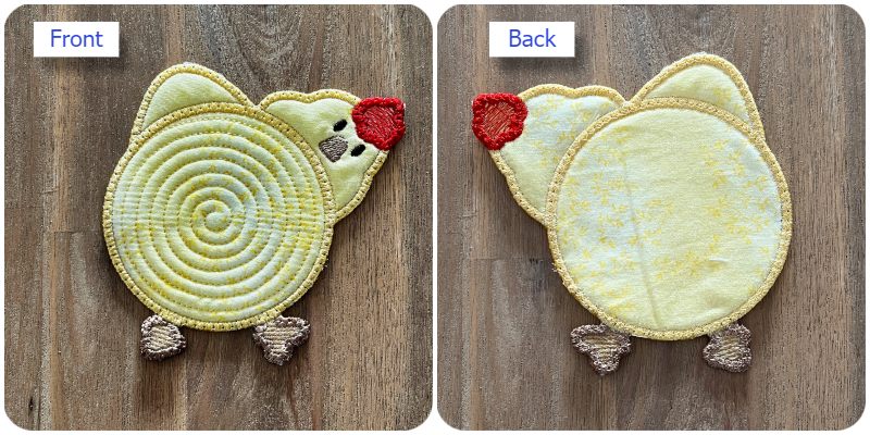 Front and back of Cheeky Animal Coasters by Kreative Kiwi