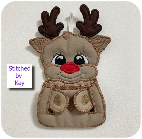 Huggable Rudolph Christmas Giftcard Holder by Kay 1