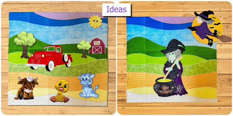 In the hoop Landscape Quilt Ideas by Kreative Kiwi 1 800