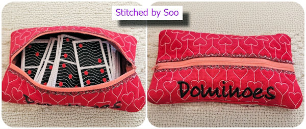In the hoop Pencil Case and free dominoes by Soo - 600