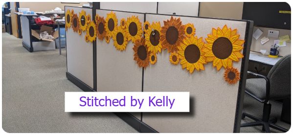 LargeApplique Sunflowers by Kelly