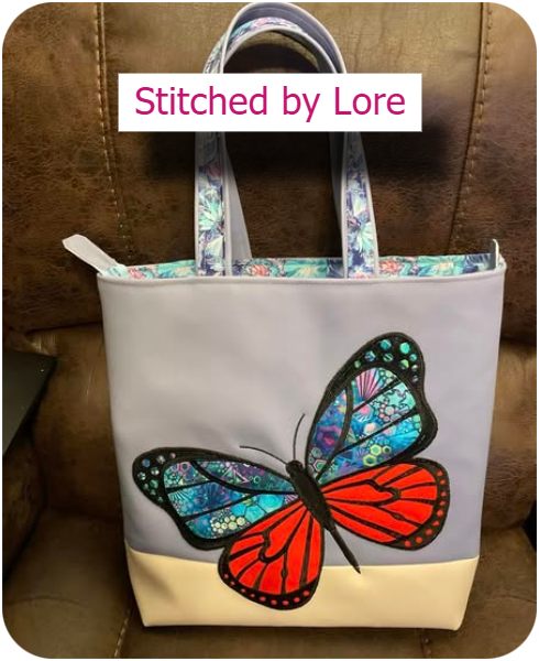 Large Applique Butterfly Bag by Lore