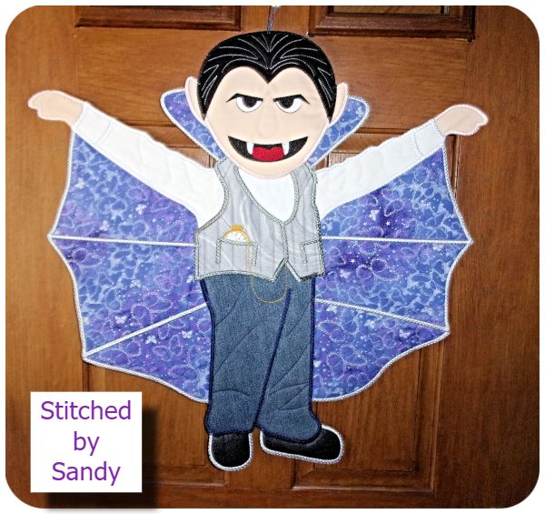 Large Applique Dracula by Sandy