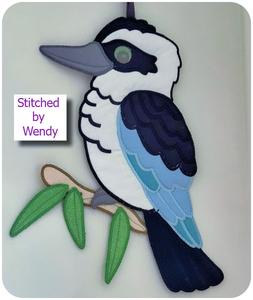 Large Applique Kookabura by Wendy