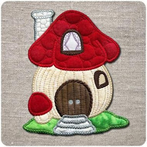 Large Applique Mushroom Fairy House by Kreative Kiwi