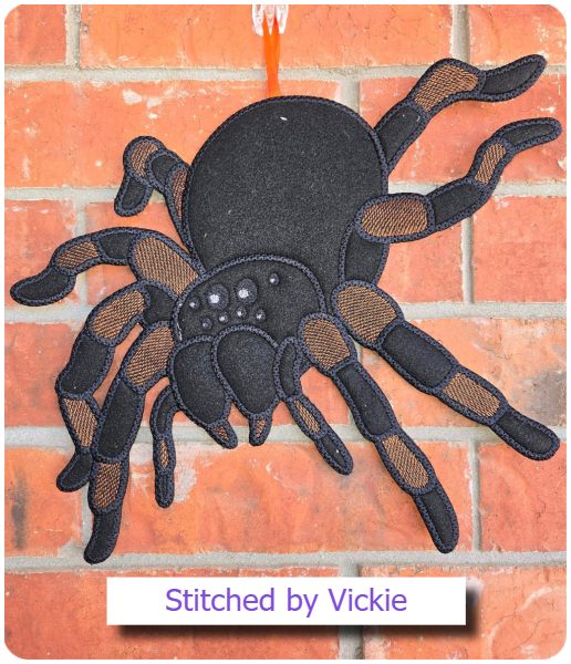 Large Applique Spider by Vickie J