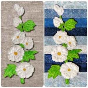 Large Applique Tall Flowers by Kreative Kiwi