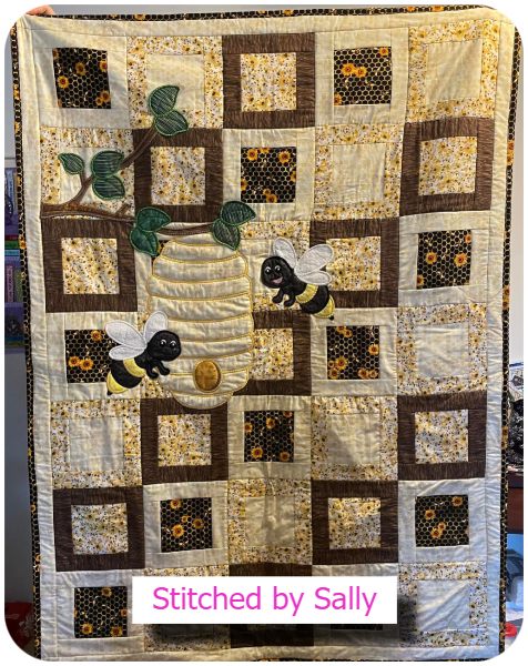 Large Bee Applique by Sally