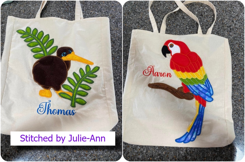 Large Parrot Tote by Julie-Ann