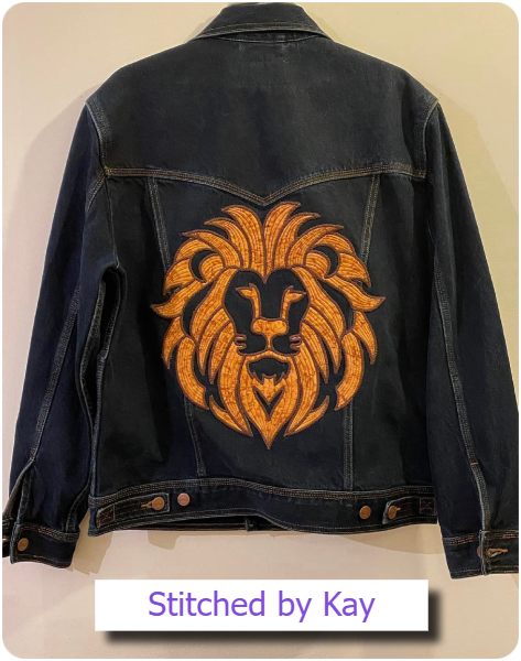 Large Silhouette Lion stitched by Kay