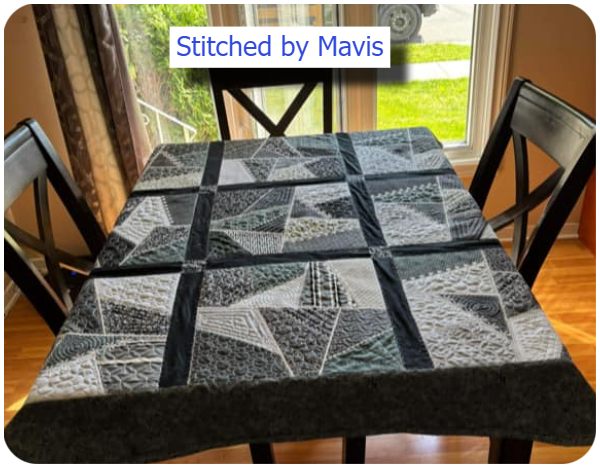 Large crazy patch block chaur table cloth by Mavis 1506