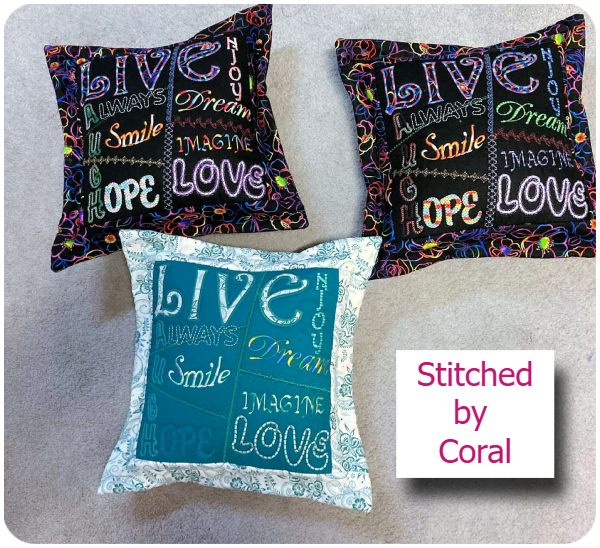 Live Love cushion by Coral 2901