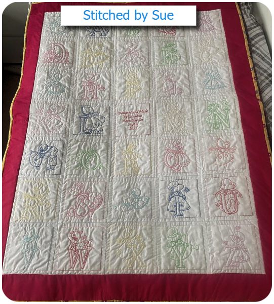 RW Sunbonnet Alphabet quilt by Sue