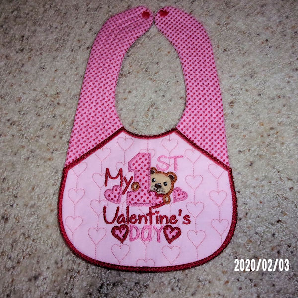 My first Valentines Bib