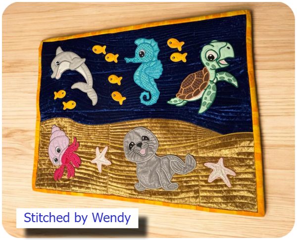 Sea Collection by Wendy with Landssape Quilt