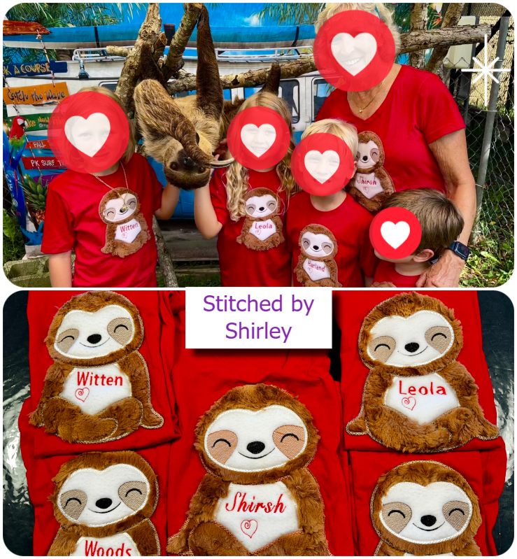 Sloth visit by Shirley