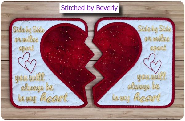 Split Heart Coaster by Beverly