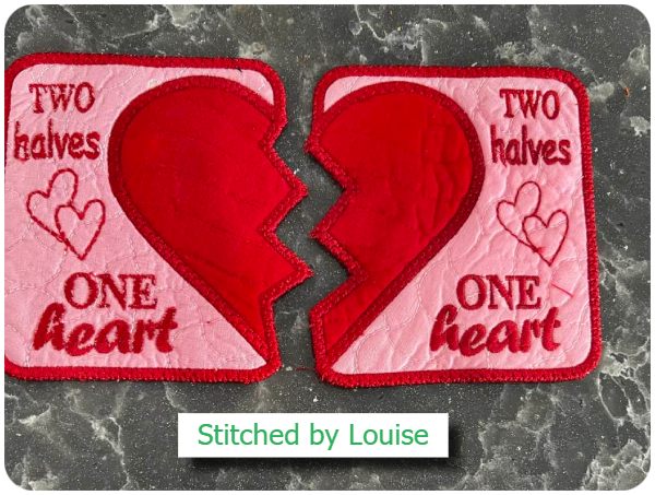 Split Heart Coaster by Louise