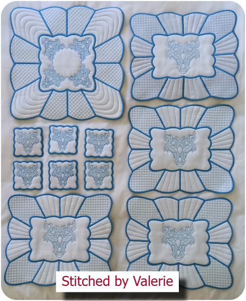 Square Scallop and Rectangle Scallop placemats by Valerie 2