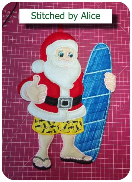 Surfing Santa by Alice 1112