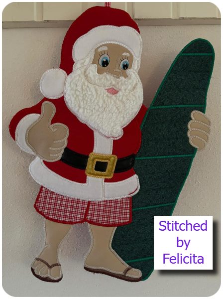 Surfing Santa by Felicita