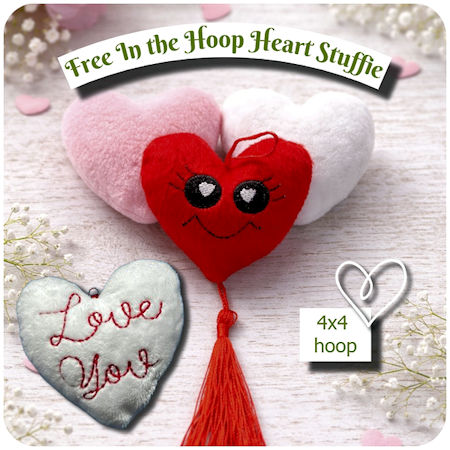 Free In the hoop Heart Stuffie