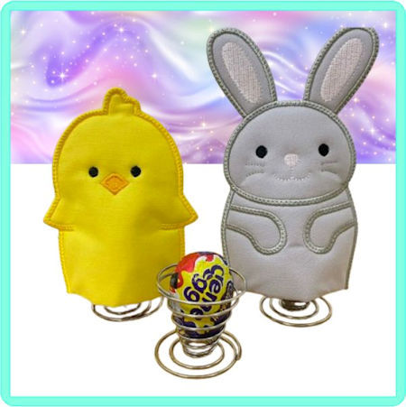 In the hoop Egg Cup Cosies Easter Edition