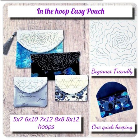In the hoop Easy Pouch
