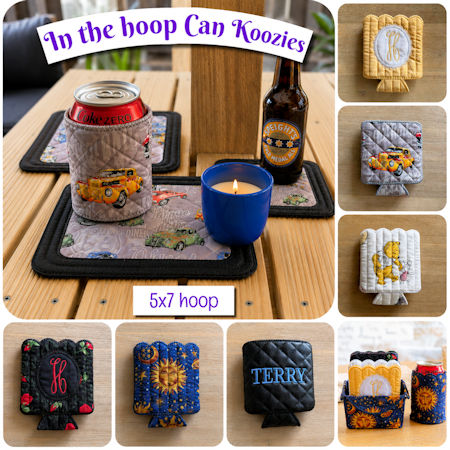 In the hoop No Sew Can Koozies