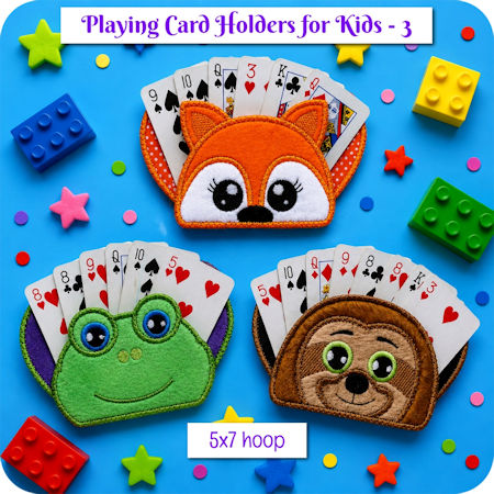 In the hoop Playing Card Holder for Kids - 3