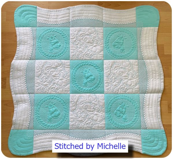 scallop edge quilt by Michelle 3004 giraffe