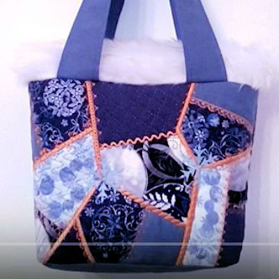 Crazy Patch Bag Large Applique Machine Embroidery Design